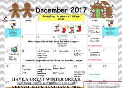 Revised December 2017 Calendar 